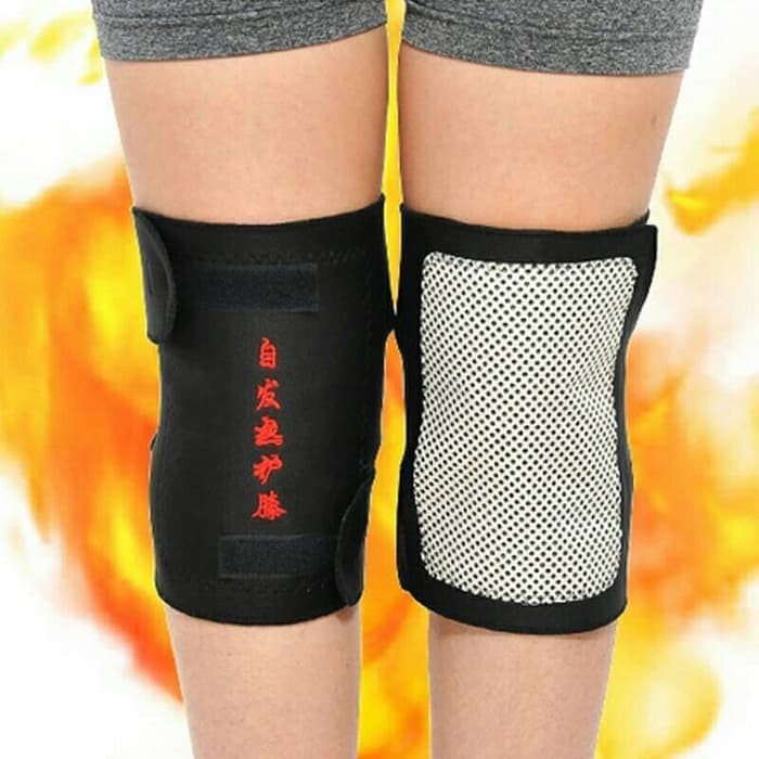 Magnetic Theraphy Self Heating Knee Pad Sabuk Magnet Terapi Pemanas Dekker Deker Lutut Ori 2 Buah