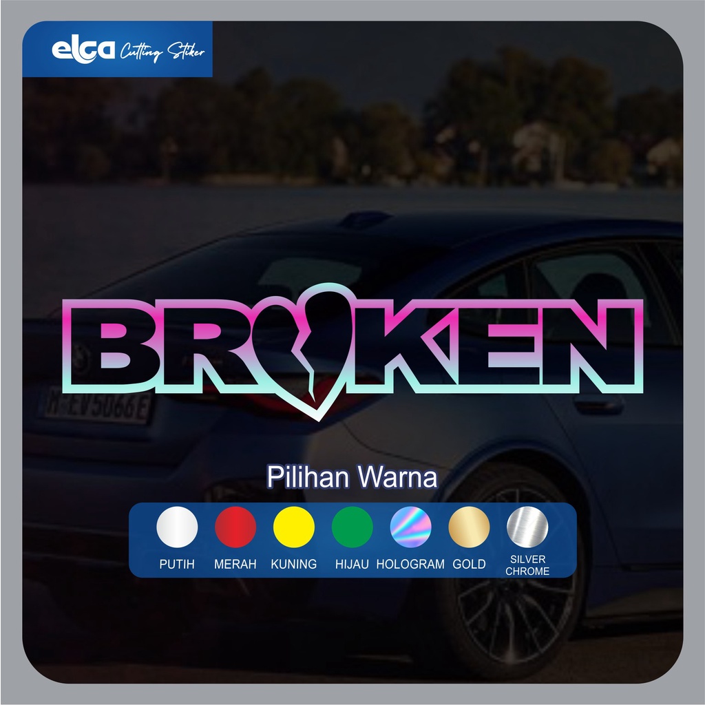 

STIKER BROKEN HOLOGRAM DAN WARNA SOLID CUTTING STICKER