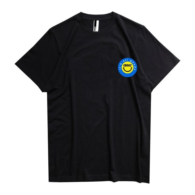 CROOZ STICKER TSHIRT BLACK (HEAVYWEIGHT COTTON)