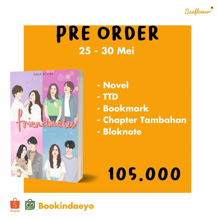 

MUST HAVE!! NOVEL FRIENDMATES NEW COVER KARYA LALA SYIFAZ TERBARU