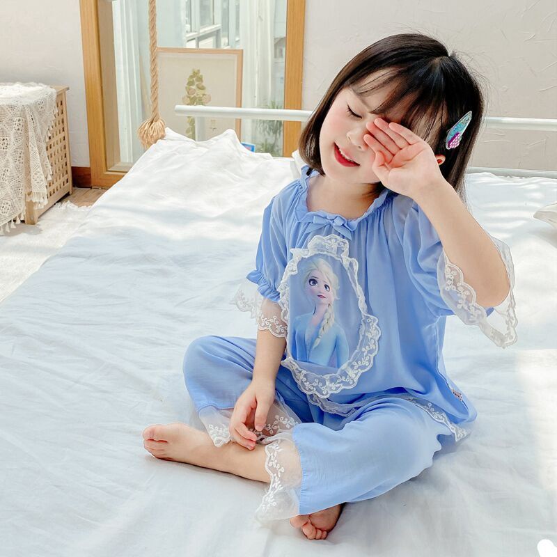 HappyOliver BLUE ICE EBV Baju Anak Perempuan Dress Setelan Renda Import Berkualitas