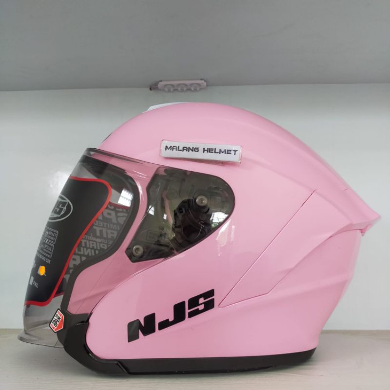 Helm Half Face NJS Kairoz Solid Peach Pink
