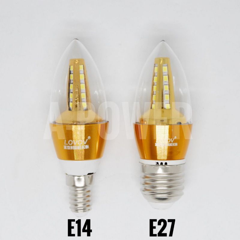 Lovov - Lampu LED Candle 5W E27 (Putih / Kuning)