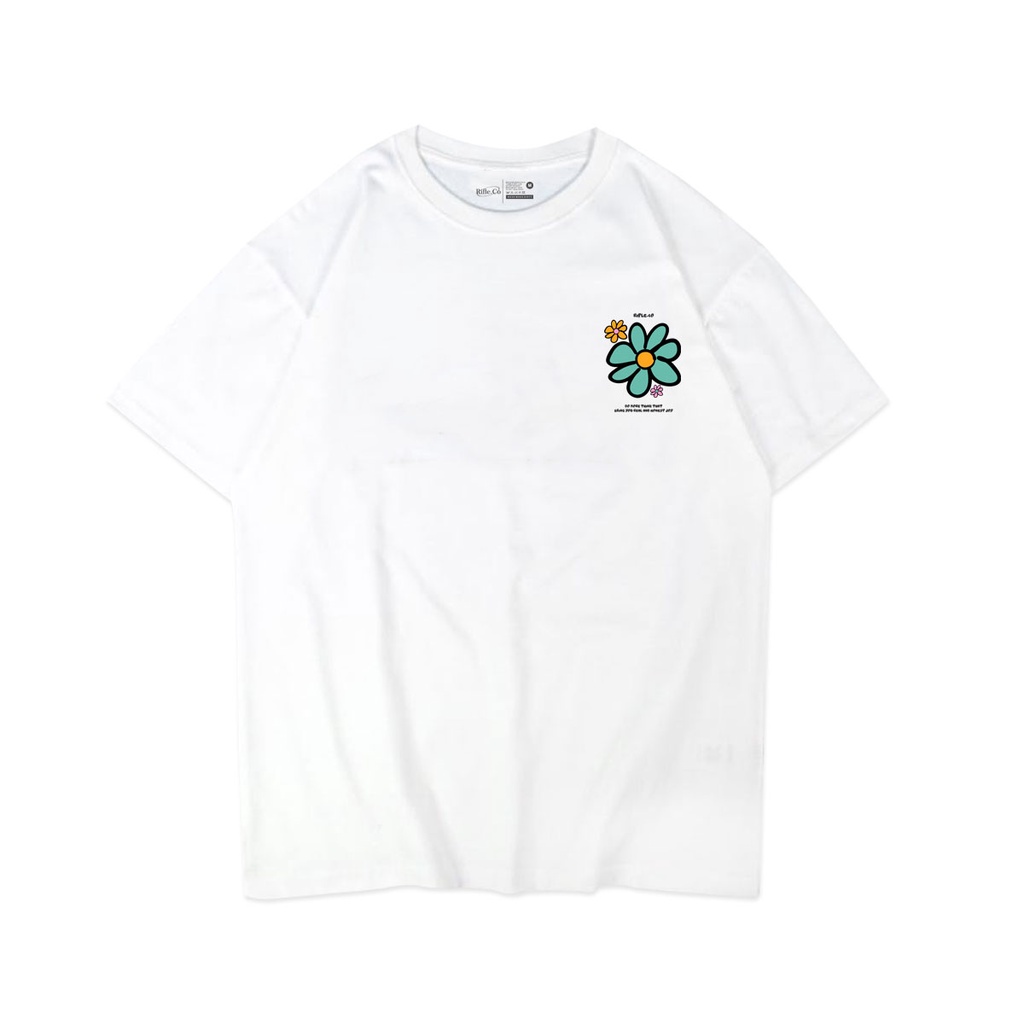 Rifle.co T-shirt White Flowers