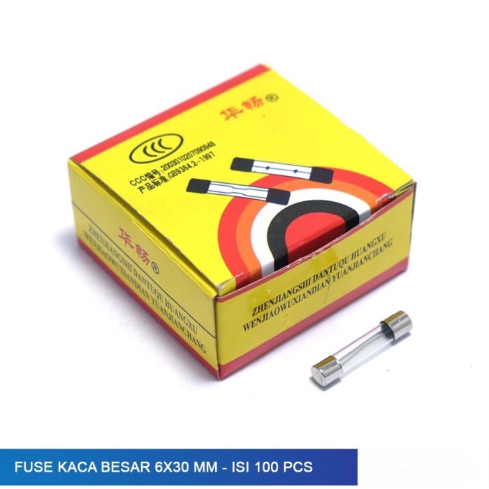100pcs Fuse Sekring Kaca Tabung BESAR 4A