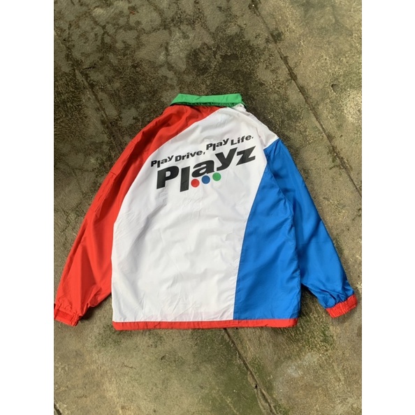 jaket vintage colorblock second