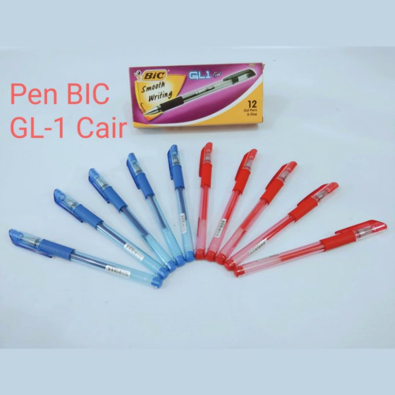 

Pulpen Gel / Pen Gel / Pulpen Cair Bic GL1 Tinta Biru