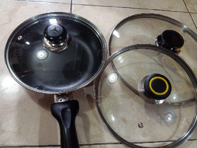Tutup Panci Kaca Dengan Kaki Diameter Kaki +/- 21.8 Cm (uk. 22 Cm) & Knop Kecil Variasi