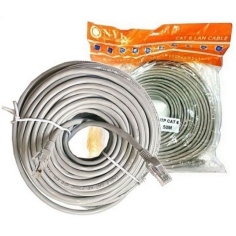 KABEL LAN 50M CAT 6 RG 45 NYK { Kakel jaringan siap pake}