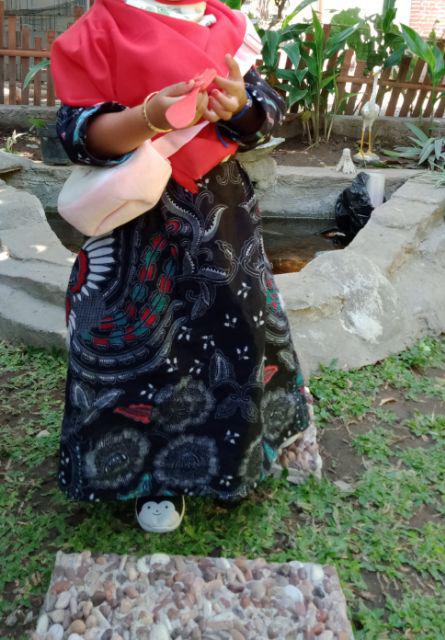 Batik Couple Keluarga Sania Ruffle Ori Ndoro Jowi Dnt