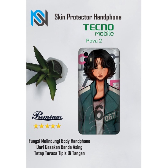 Isi 2pcs Garskin Hp Tecno Pova 2 Motif anime - Free Custom Motif