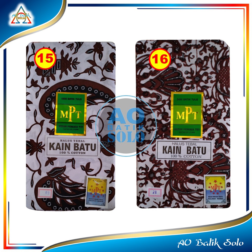 Kain Jarik Batik MPT Putih || Bisa Pilih Moitf || Khas Solo - Jogja / Jarik Batik