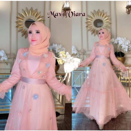 ORI MAXI VIARA Baju Gamis Muslim Terbaru 2020 2021 Model Baju Pesta Wanita kekinian