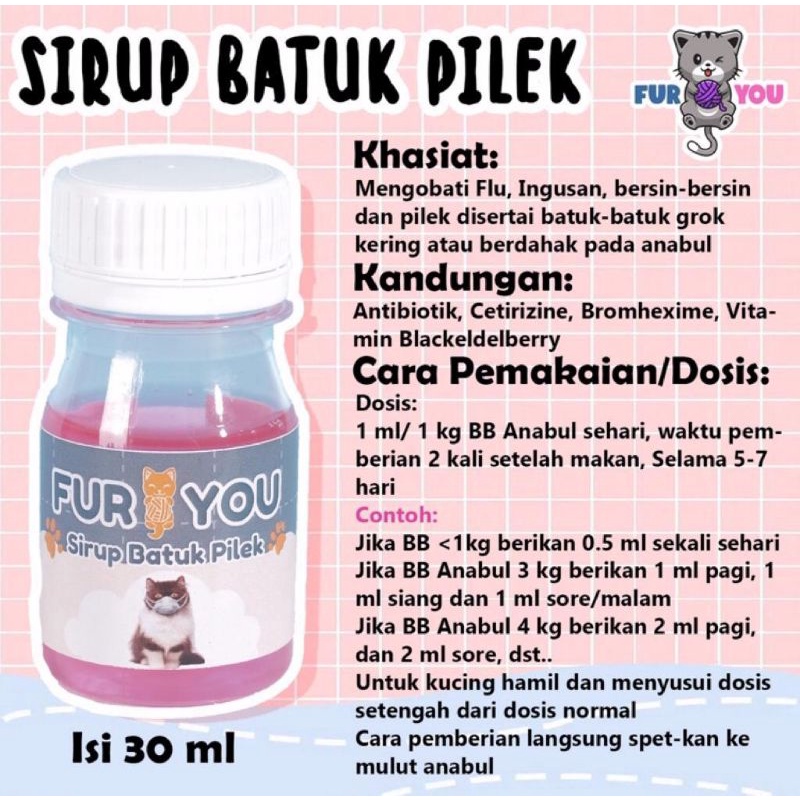 obat sirup batuk pilek kucing . obat batuk kucing