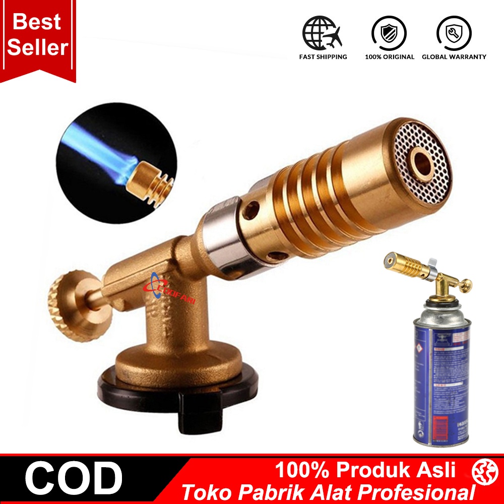 Flame Gun Blow Torch Kepala Las Full Kuningan Portable Gas Torch BBQ Alat Panggangan Alat Pembakar Arang Tembaga Metal | COOFARI 818