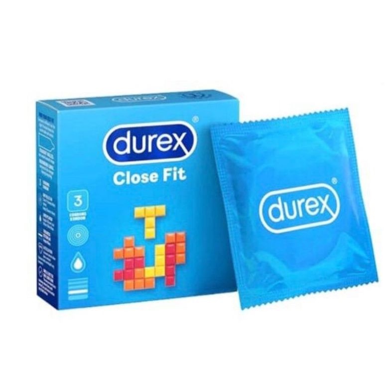 Kondom durex close fit isi 3 ( lebih ketat lebih berasa ) privasi aman