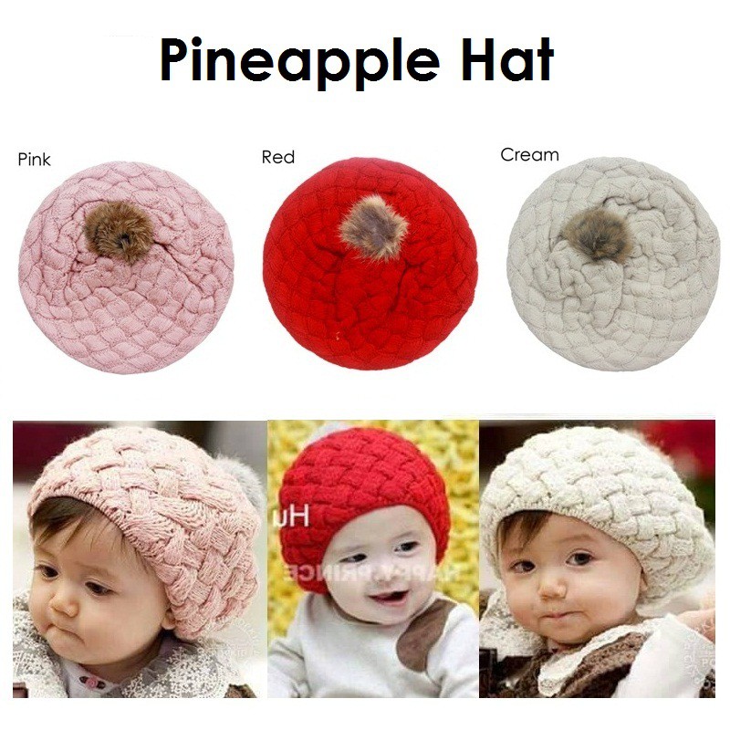 KOREAN BABY PINEAPPLE HAT/ TOPI BAYI KUPLUK NANAS