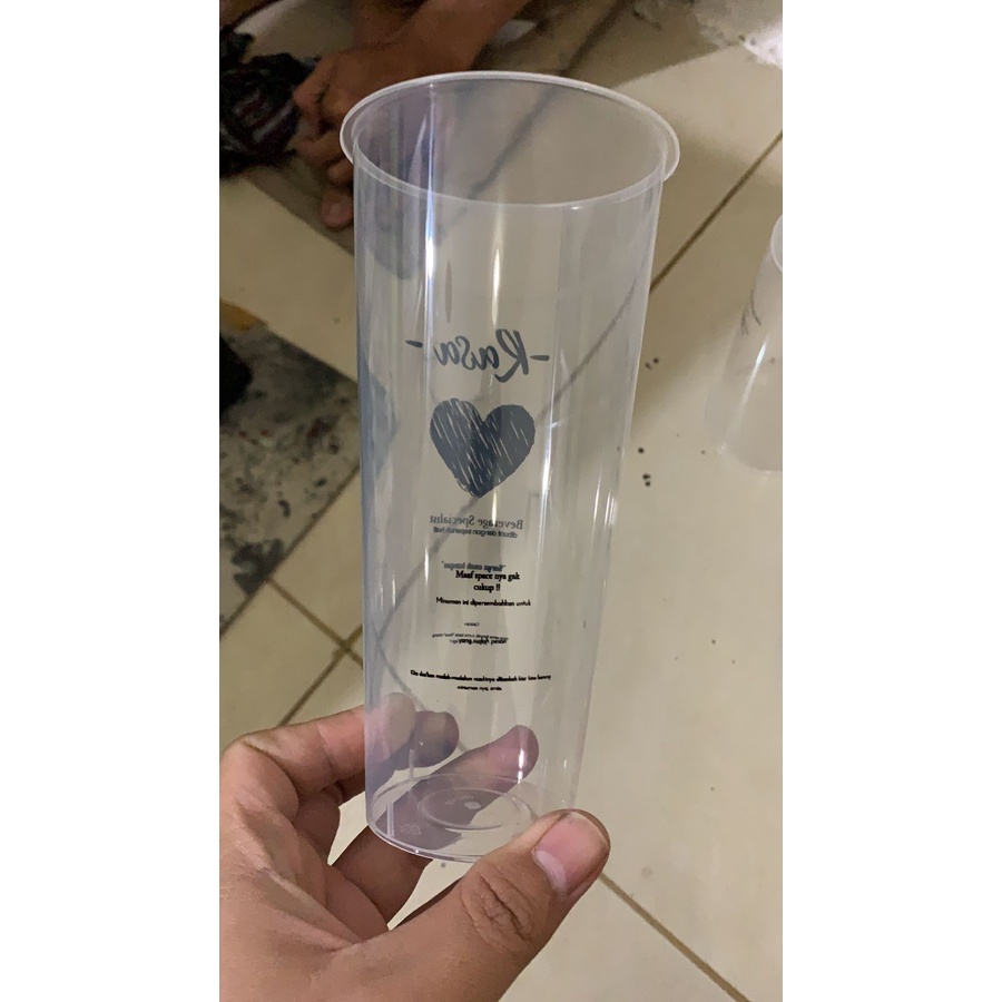 SABLON CUP PLASTIK INJECTION 24 OZ + TUTUP 1000 PCS