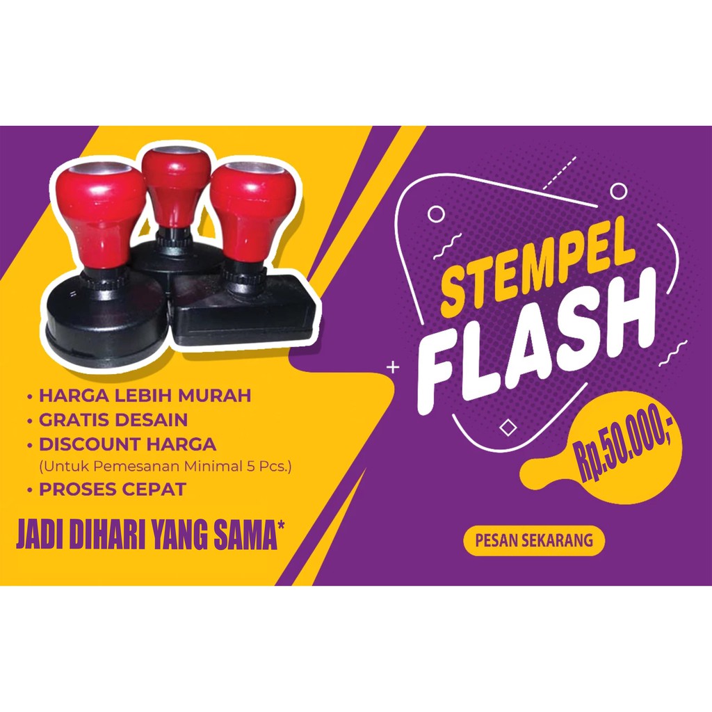 Jual Stempel Perusahaan Logo Nama Tandatangan Lunas Stample Flash Stemple Praktis Stampel