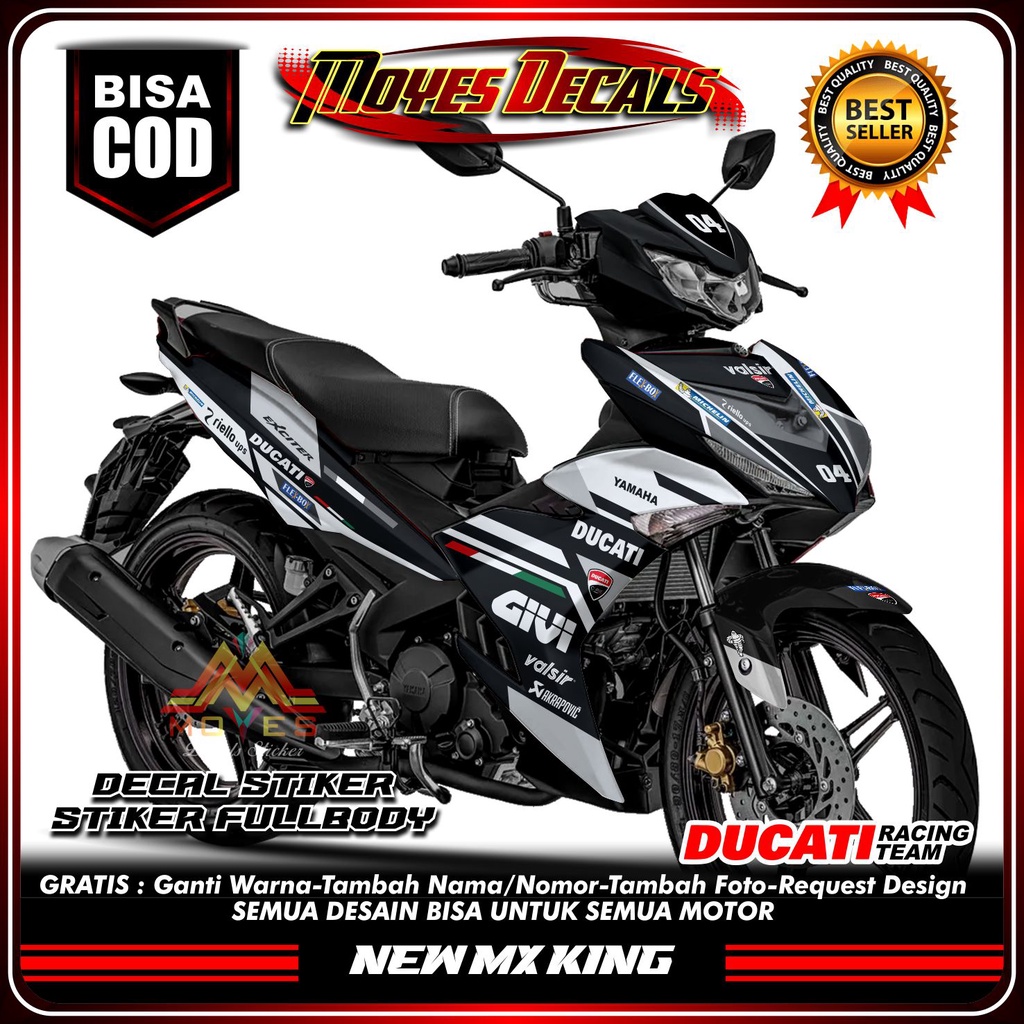DECAL MX KING NEW150 FULLBODY - DECAL MX KING NEW150 DUCATI