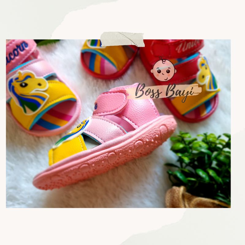 BOSS BAYI - Baby Girl Shoes / Sepatu Sandal Bayi Anak Perempuan Bunyi Cit-Cit