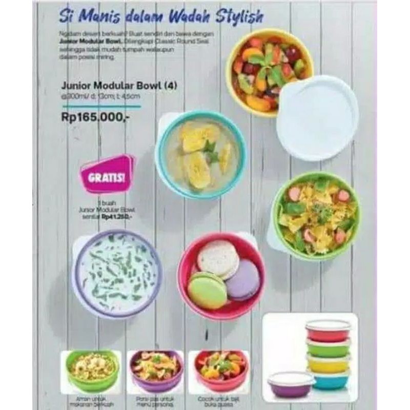 Junior modular bowl 4pcs free 1 pcs