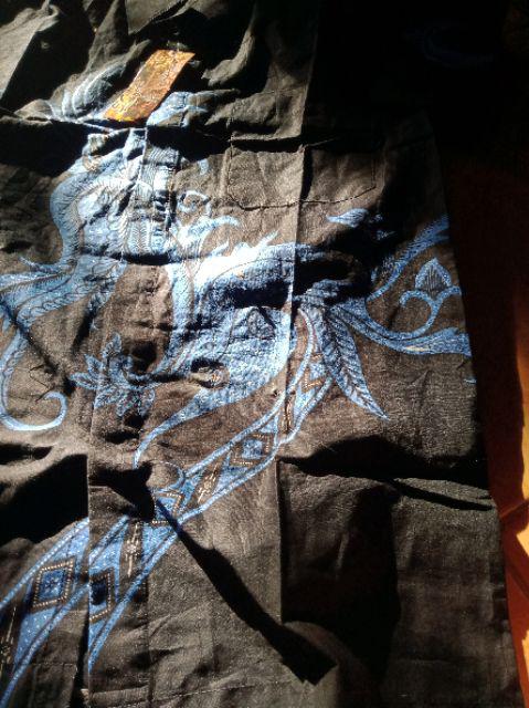 Bswart Batik Hrb026 Kenongo Hem Pendek Anjani Biru Pekalongan M L Xl Batik Pria Murah Modern Grosir