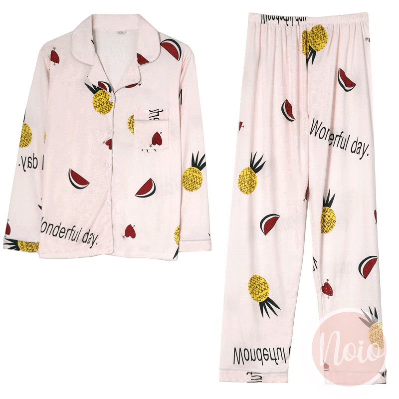 BAJU TIDUR WANITA BUAH KOREA NEW FRUIT FRESH PIYAMA WANITA DEWASA IMPORT ONE SET - LLP FRUT2-MIX FRUIT