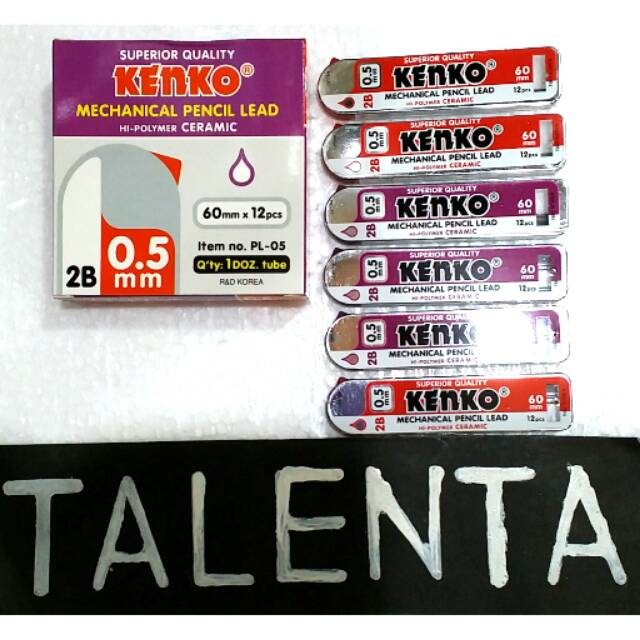 Isi Pensil/Refill Pensil Mekanik PL-05 Kenko 2B 0.5mm 1tube