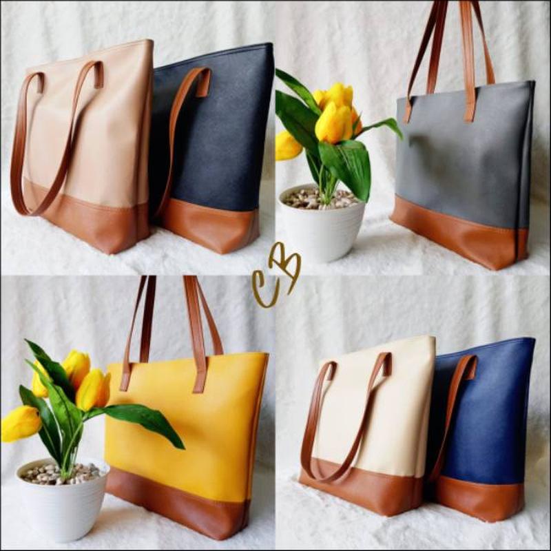 Ugh Bangtagn Vintage Retro Resleting Totebag Wanita Toko_Blacu Tote Bag Nevada Kombi