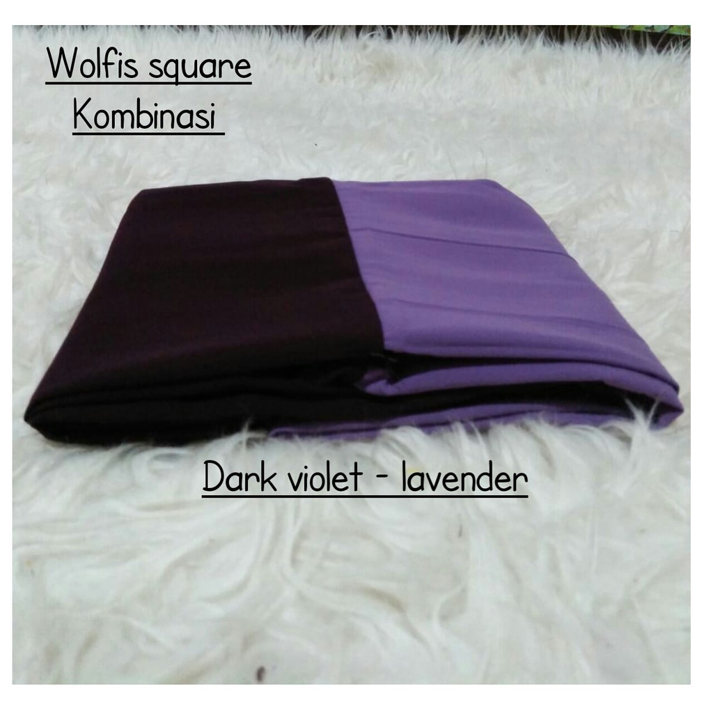 Segiempat wolfis two tone 2 warna kombinasi syari instan jilbab hijab