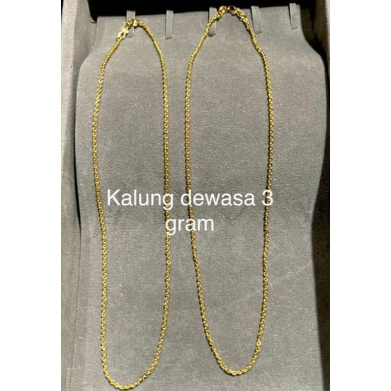 Kalung Dewasa polos perhiasan emas muda