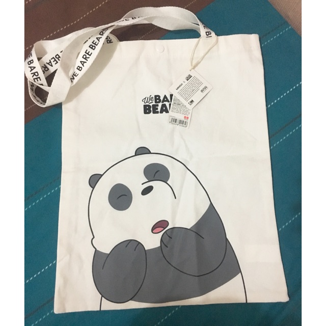 [NEW] Miniso we bare bears tote bag