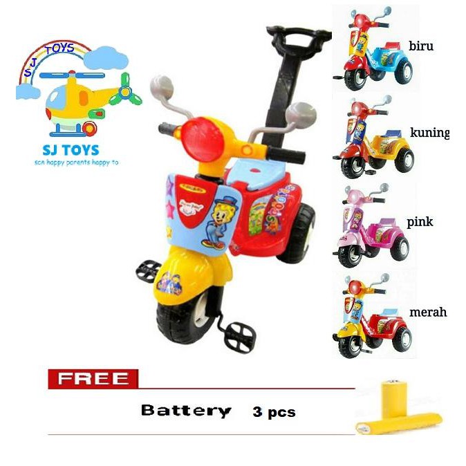 SALE Mainan anak/sepeda roda 3/sepeda anak/mobil dorong/vespa/scooter shp Termurah