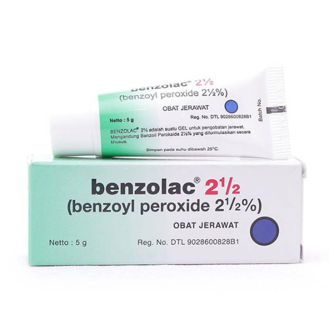 Benzolac 2.5% 5gram / Benzolac 5% 5gram Obat Jerawat