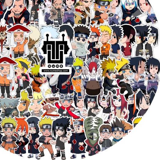 

✽ Stiker Sticker Anime Naruto Sudah Cutting & Laminasi - 50pcs - 50 Stiker ●