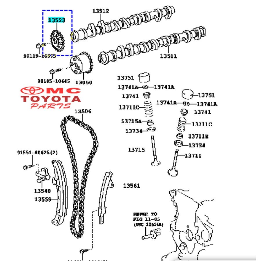 Gigi Kurk As / Gear Timing Besar Camry Alphard VellFire Altis Yaris Vios Rav4 13523-22020