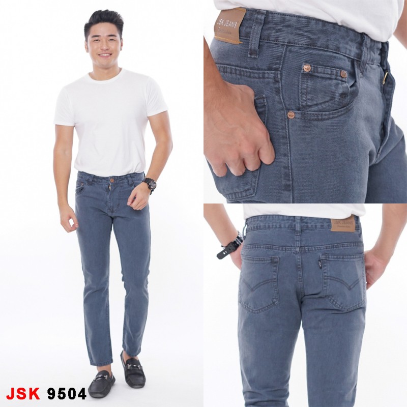 [SIZE 28-38] KENNETH Slim Fit Jeans - 5 WARNA / Celana Panjang Bigsize Jeans Pria JSK 9500 9502