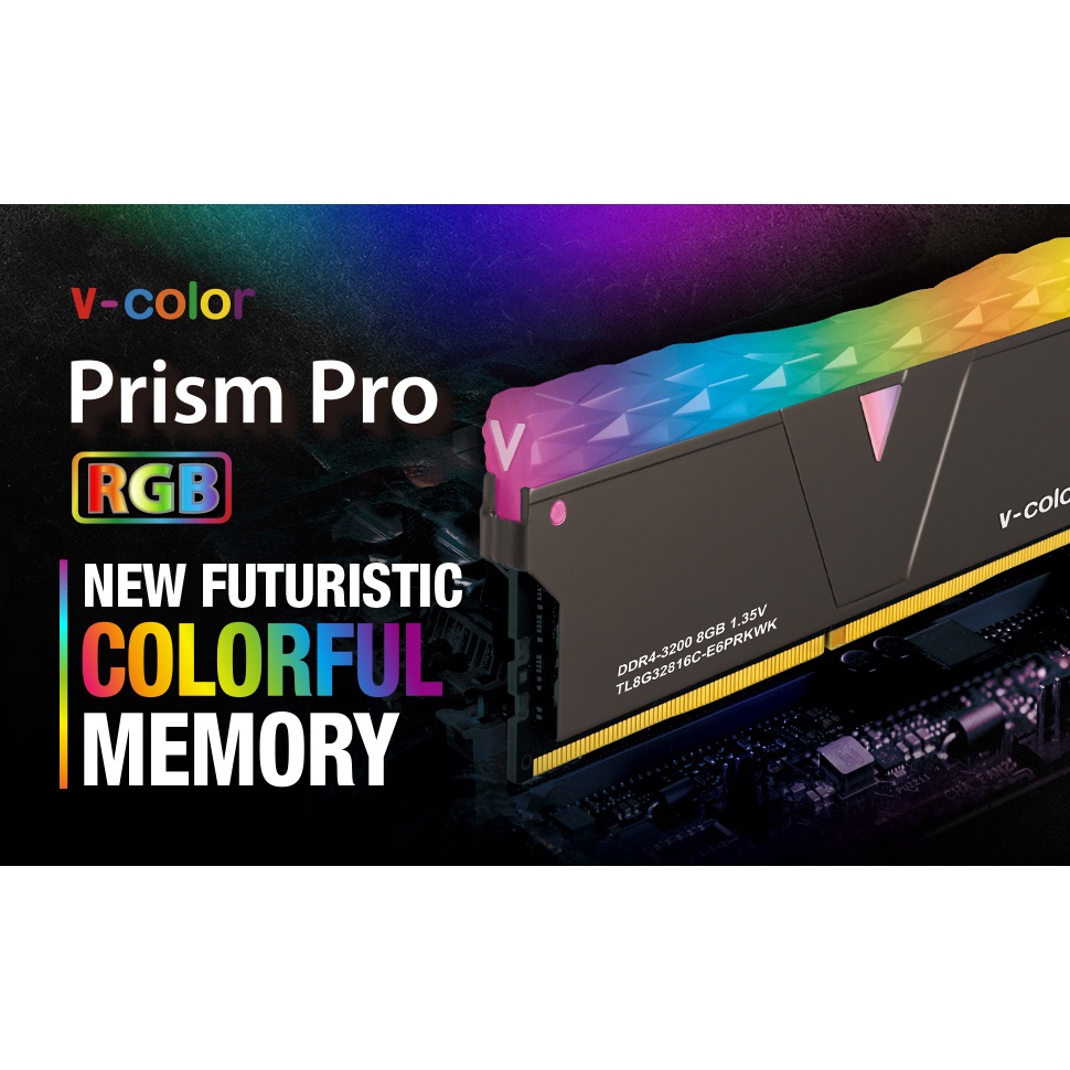 V-COLOR DDR4 PRISM PRO RGB 16GB (2x8GB) DDR4 3200Mhz NAMPOL GAN