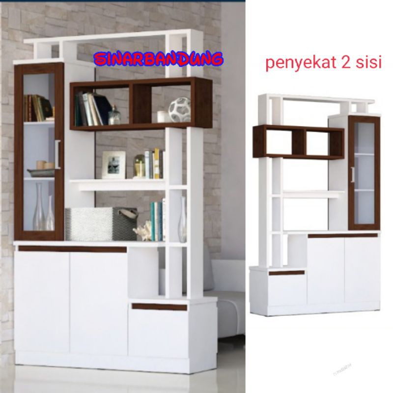 LEMARI SEKAT PAJANGAN / PENYEKAT RUANGAN 2 SISI