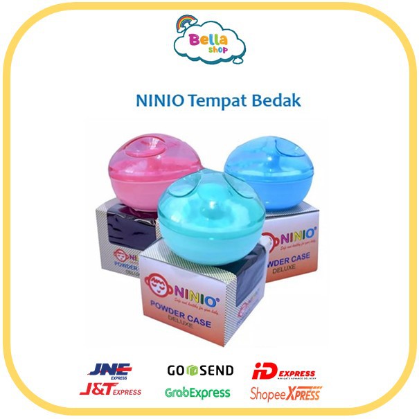 NINIO Tempat Bedak Bayi Single Powder Case Deluxe Single-BELLASHOP