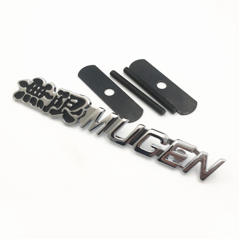 1Pc Stiker Emblem Badge Mugen Power Bahan Metal Untuk Gril Depan Honda Civic City