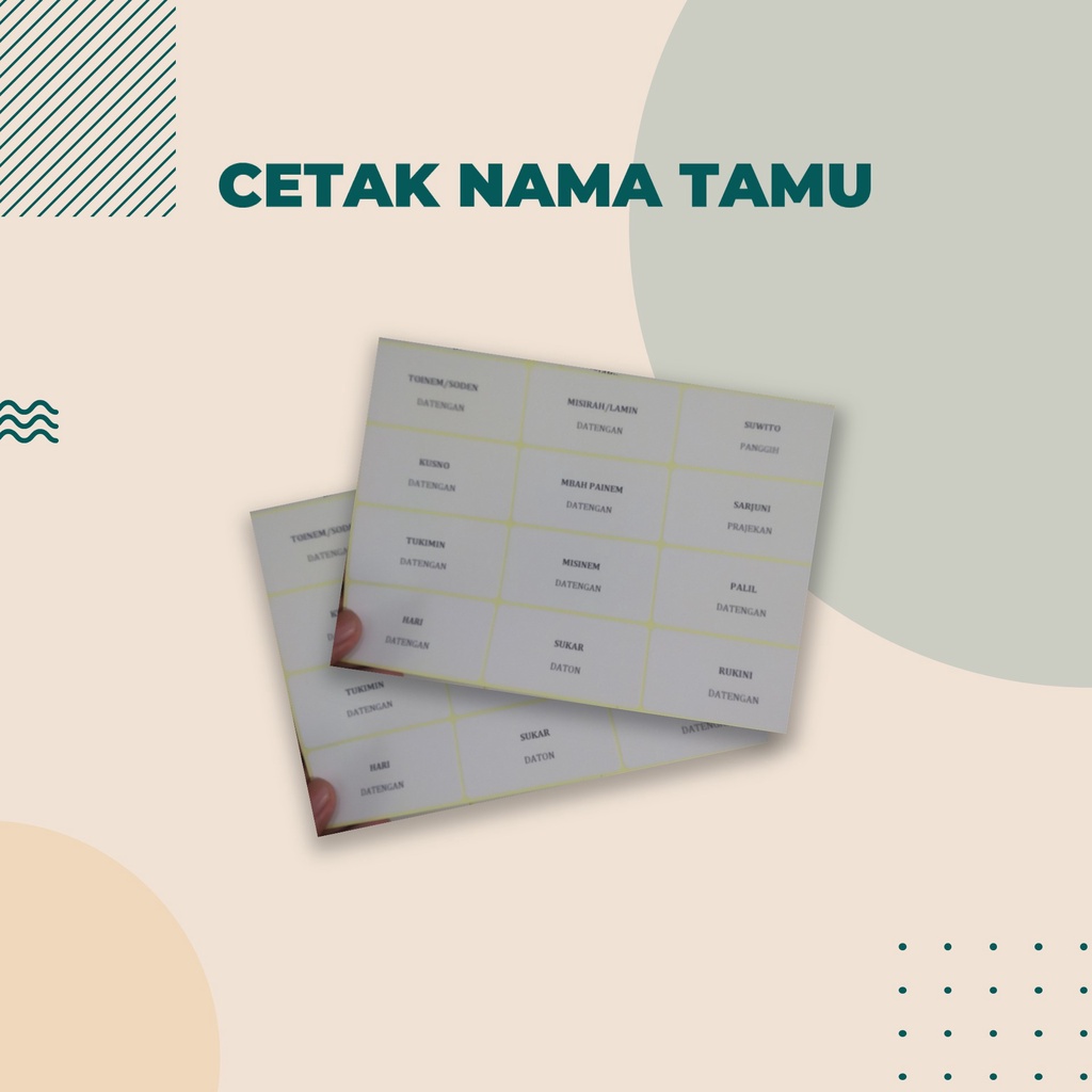 Cetak Label Nama Tamu Undangan