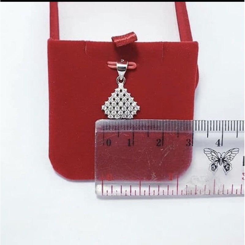 Liontin pria liontin wanita liontin perak 925 lapis emas putih