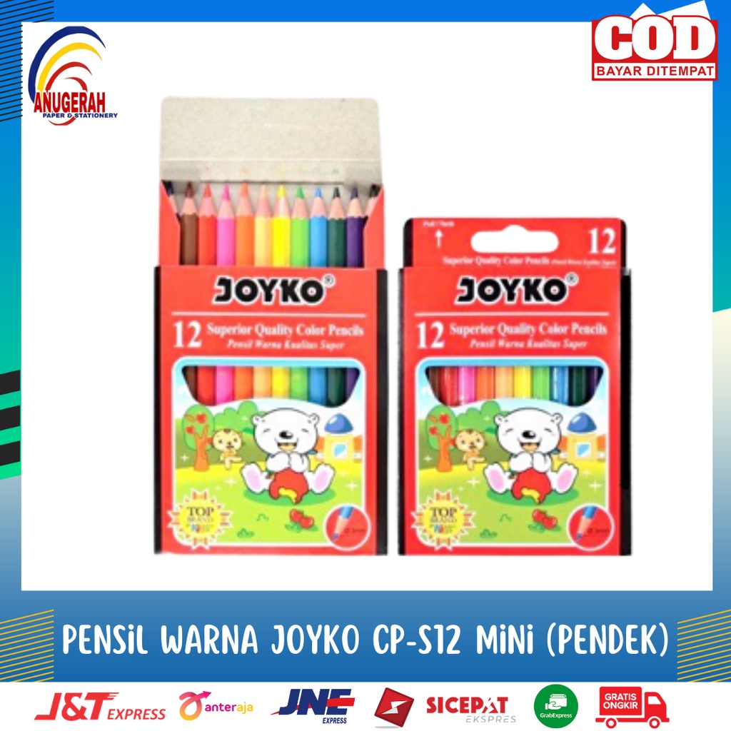 Jual Pensil Warna Joyko Cp S12 Mini Isi 12 Warna Pcs Shopee Indonesia