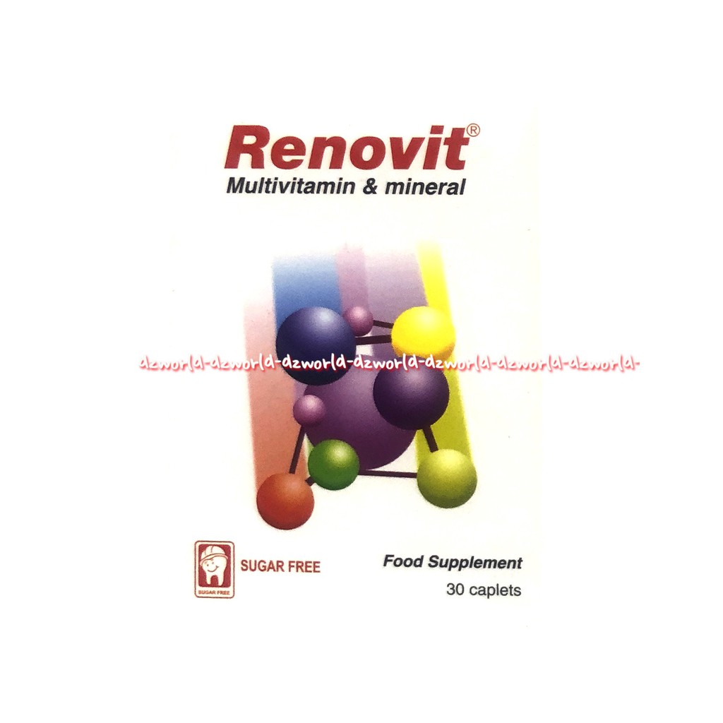 Renovit Multivitamin &amp; Mineral Suplemen Buat Menjaga Daya Tahan Tubuh Isi 30 Keplet