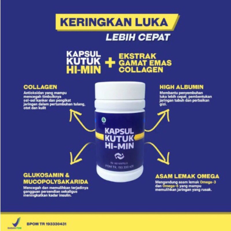 𝗞𝗔𝗣𝗦𝗨𝗟 𝗞𝗨𝗧𝗨𝗞 𝗛𝗜 𝗠𝗜𝗡 Ekstrak Albumin Ikan Gabus Obat Pasca Operasi 5x Bekas Luka Jahitan Cepat Kering