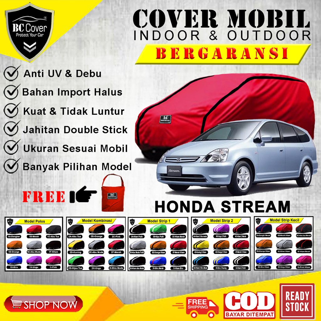 Body Cover Mobil Honda Stream / Sarung Mobil Stream Selimut Mantel Pelindung Jas Mantol Kerudung Tutup Honda Stream Outdoor