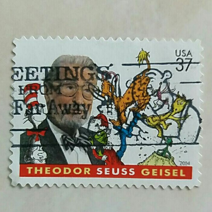 

(AA) Perangko Amerika Serikat 2004 Theodor Seuss Geisel "Dr. Seuss" 37c Used