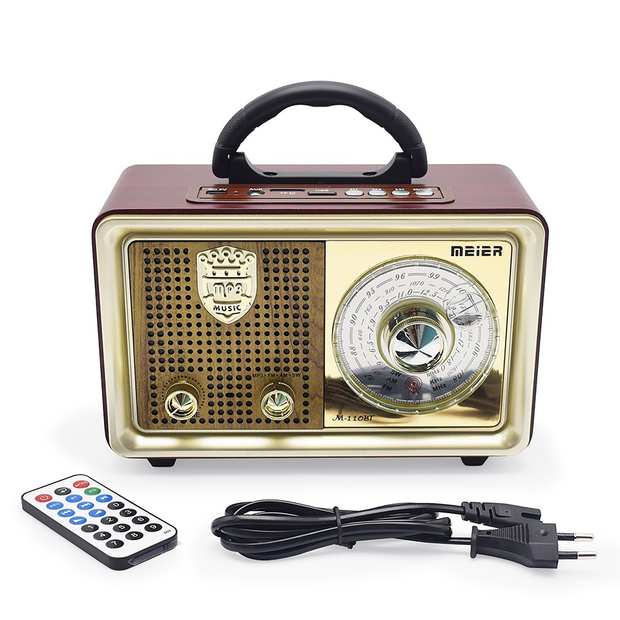 Radio mini portable 110BT FM/AM/SW retro radio digital Bluetooth TF/usb